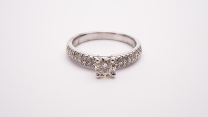 Diamond Engagement Ring Macro Lens Shot