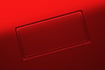 Rectangular brushed metal plate with corner from tubes