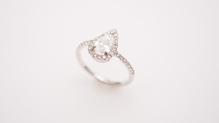 Diamond Engagement Ring Macro Lens Shot