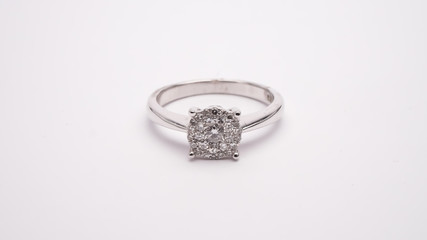 Diamond Engagement Ring Macro Lens Shot