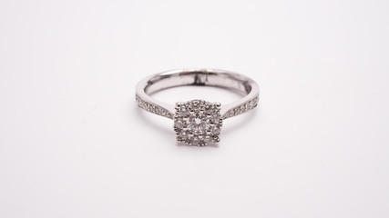 Diamond Engagement Ring Macro Lens Shot