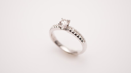 Diamond Engagement Ring Macro Lens Shot