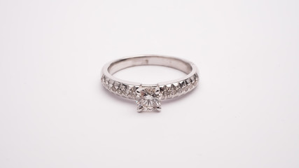 Diamond Engagement Ring Macro Lens Shot