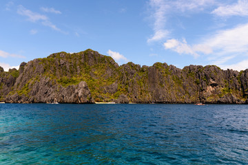 Fototapeta na wymiar Landscape from Shimizu island near El Nido, Palawan