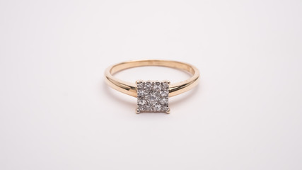 Diamond Engagement Ring Macro Lens Shot