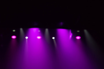 scene, stage light with colored spotlights