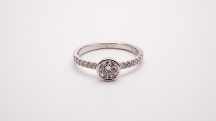 Diamond Engagement Ring Macro Lens Shot