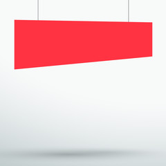 Infographic 1 Red Title Boxes Hanging 3d Vector