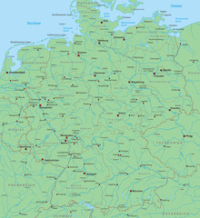 Deutschland Karte (hoher Detailgrad) - Version 2 