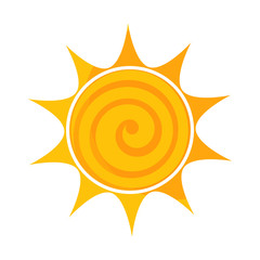 Swirl sun icon illustration