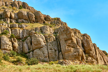 Cliff looks like a face of an ancient deity.