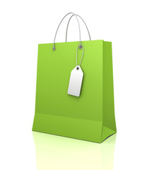 single shopping bag 3d illustration