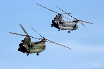 Military heavy transport helicopters