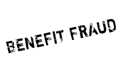 Benefit Fraud rubber stamp. Grunge design with dust scratches. Effects can be easily removed for a clean, crisp look. Color is easily changed.