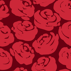 red roses seamless floral pattern