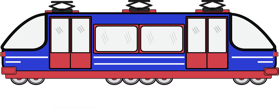 Collection of tram vector art