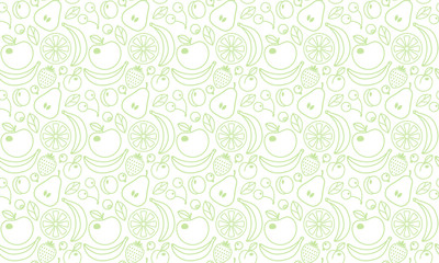 Eat healthy. vector fruit icons. Seamless texture.