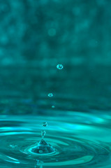 Water drops macro shapes in liquid form