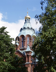 Fototapeta na wymiar Europa, Finnland die Uspenski Kathedrale in Helsinki