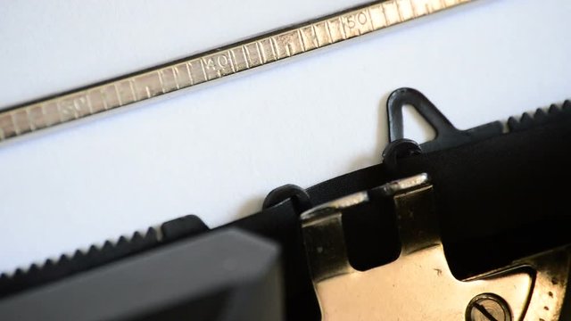 Typing the expression Part One with an old manual typewriter