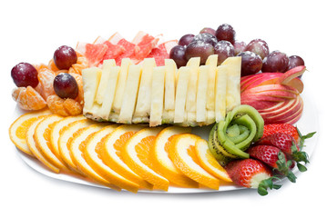 fruits in white plate