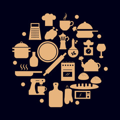 vector food icons set