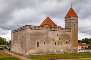 Fototapeta na wymiar Bishop Castle in Kuressaare on Saaremaa Island, Estonia, Europe