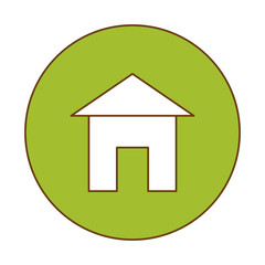 house pictogram button icon image vector illustration design 