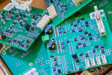 Detail of an electronic printed circuit board