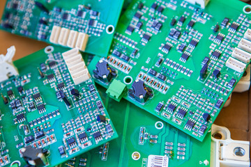 Detail of an electronic printed circuit board