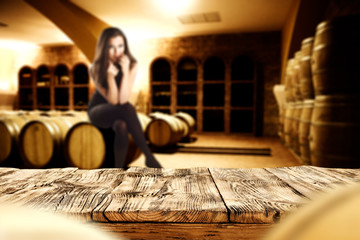 wooden desk space for your wine 
