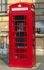 Grossbritannien, England, London, typische rote Telefonzelle