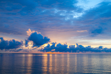 Fototapeta premium Amazing sky and water at sunset over Baltic sea, Tallinn, Estonia