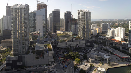 Obraz premium BRICKELL - JANUARY 26, 2017: Aerial image of Brickell City Centre completed in 2016 offers mixed use residential and commercial space and is located at 701 S Miami Ave.