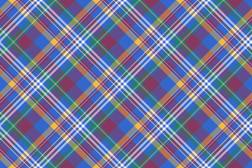 Blue pink diagonal plaid madras seamless background