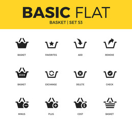 Basic set of Basket icons