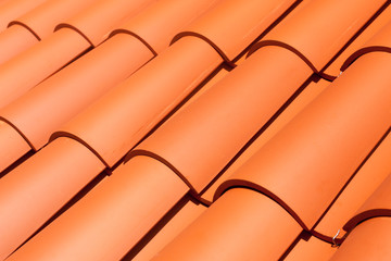 Natural red roof tile pattern
