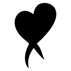 Black silhouette hearts set, Valentine day love adult vintage wedding  invitation logo design