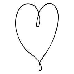 Black silhouette hearts set, Valentine day love adult vintage wedding  invitation logo design