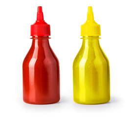 ketchup and mustard bottl