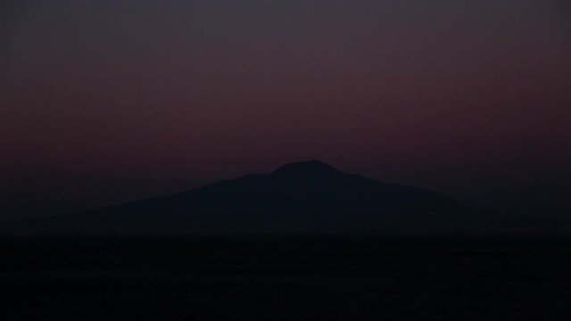 Sunset on the Mount Vesuvius.