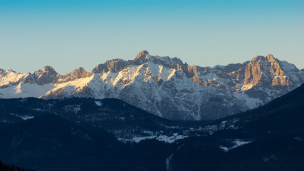 Österreichische Alpen im Winter