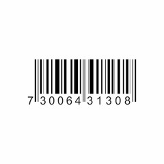 Bar code icon vector design isolated on white background