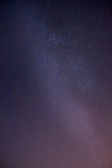 Starry night sky and Milky Way