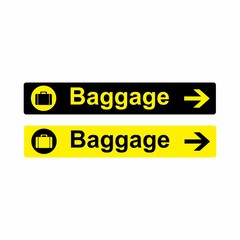 Airport Baggage sign vector design isolated on white background 
