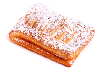 Jam filled puff pastry strudel