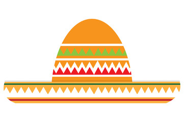 Isolated mexican hat on a white background, Vector illustration