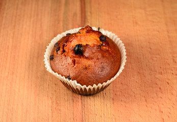 Cupcake on a wooden table