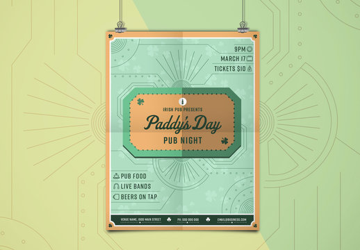 St. Patrick's Day Poster Layout