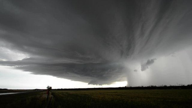 Supercell Thunderstorm Downburst Rain Hail Shaft